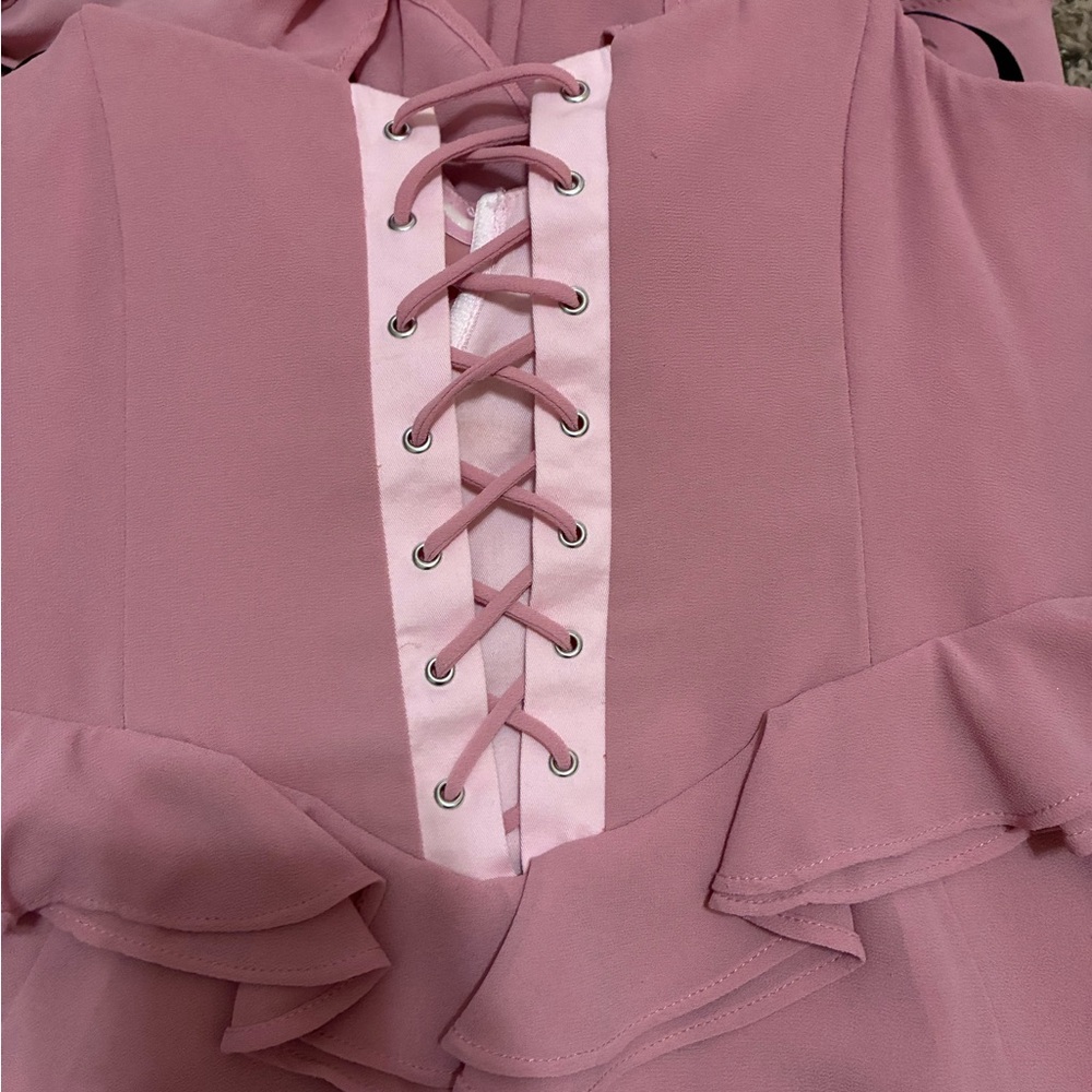 Moments Like This Gown in Pink X Revolve - Picture 7 of 8